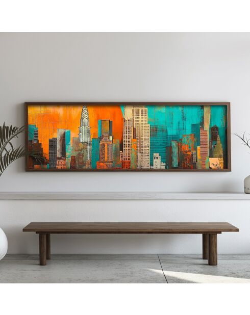 Tableau décoratif encadré en MDF 40 x 120 x 3,5 cm