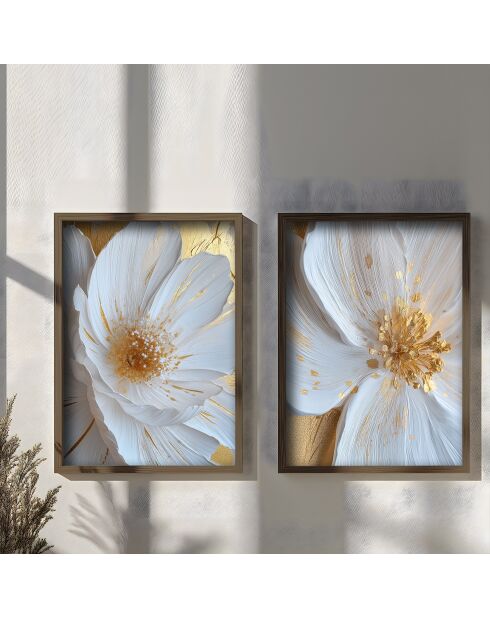 Tableau décoratif encadré en MDF (2 pièces) 70 x 50 x 3,5 cm