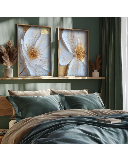 Tableau décoratif encadré en MDF (2 pièces) 70 x 50 x 3,5 cm