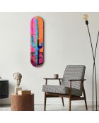 Peinture décorative sur verre trempé  20 x 80 cm