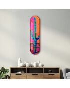 Peinture décorative sur verre trempé  20 x 80 cm