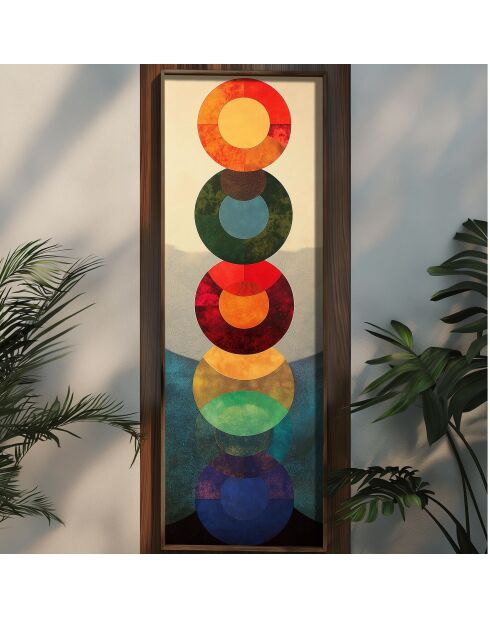 Tableau décoratif encadré en MDF 40 x 120 x 3,5 cm