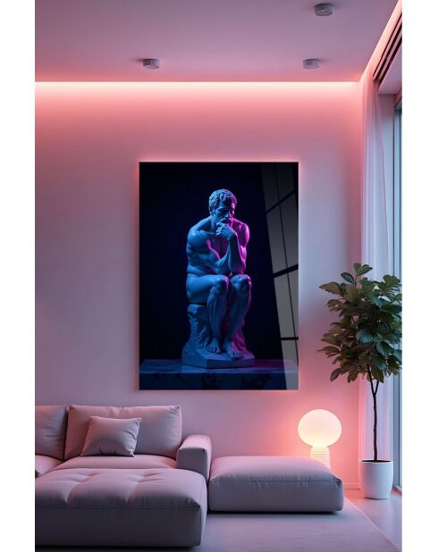 Peinture décorative sur verre trempé 50 x 70 cm