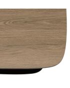 Table basse 2 plateaux MM bi-matière mocha/noir pieds métal