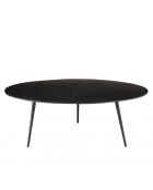 Table basse ronde 100x100cm en aluminium noir mat