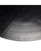 Table basse ronde 100x100cm en aluminium noir mat