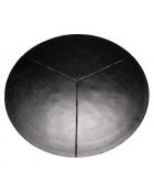 Table basse ronde 100x100cm en aluminium noir mat