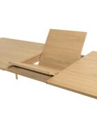 Table à manger ext. 240/292cm naturelle pieds en chêne massif