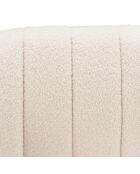 Canapé coquillage 2 places en tissu bouclette écru