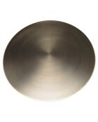 Table basse ronde 80x80cm en fer noir et bordure dorée