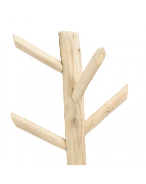 Porte-manteau 3 branches en teck naturel