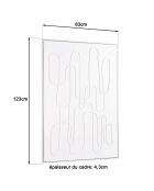 Décoration murale 83x123cm lignes abstraites n°1/ cadre blanc