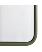 Miroir rectangulaire angles arrondis en métal vert