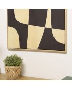 Décoration murale 63x93cm imprimés abstraits/ cadre naturel