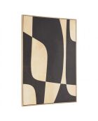 Décoration murale 63x93cm imprimés abstraits/ cadre naturel