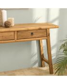 Console 2 tiroirs bois pin recyclé SANDY