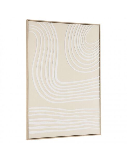 Décoration murale C - 83x123cm lignes abstraites/ cadre naturel