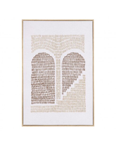 Décoration murale 63x93cm formes abstraites n°2/ cadre naturel