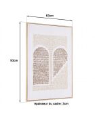 Décoration murale 63x93cm formes abstraites n°2/ cadre naturel