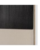 Décoration murale 83x123cm mix matières/ cadre bicolore