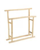 Porte-serviettes double portant en branches de teck naturel