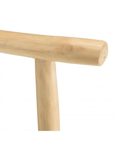 Porte-serviettes double portant en branches de teck naturel