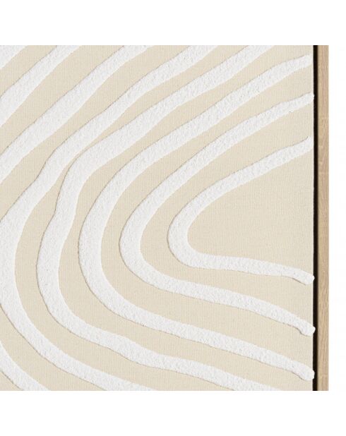 Décoration murale A - 83x123cm lignes abstraites/ cadre naturel