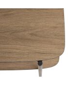 Table d'appoint double plateau couleur mocha pieds métal noir