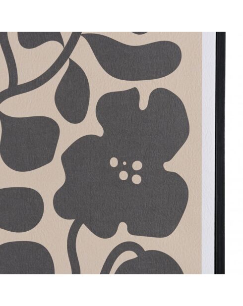 Décoration murale D - 63x93cm en papier japonais/ cadre noir