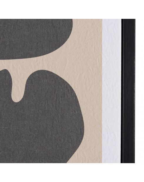 Décoration murale D - 63x93cm en papier japonais/ cadre noir