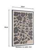 Décoration murale D - 63x93cm en papier japonais/ cadre noir