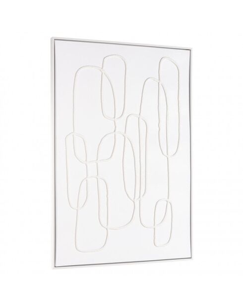 Décoration murale 83x123cm lignes abstraites n°2/ cadre blanc