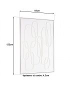 Décoration murale 83x123cm lignes abstraites n°2/ cadre blanc