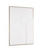 Décoration murale 83x123cm formes abstraites blanches en relief