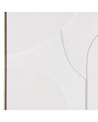 Décoration murale 83x123cm formes abstraites blanches en relief
