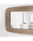 Miroir rectangulaire angles arrondis 120x40cm couleur mocha