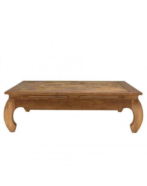 Table opium 120x120cm en teck recyclé plateau mosaïque SIXTINE