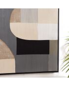 Décoration murale 83x123cm formes abstraites n°2/ cadre noir