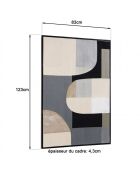 Décoration murale 83x123cm formes abstraites n°2/ cadre noir