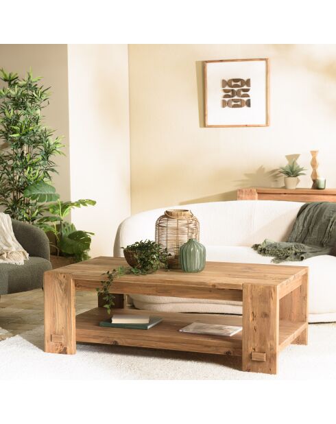 Table basse rectangulaire 132x71cm bois