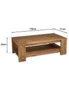 Table basse rectangulaire 132x71cm bois
