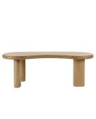 Table basse 120cm forme vague en bois de mindi