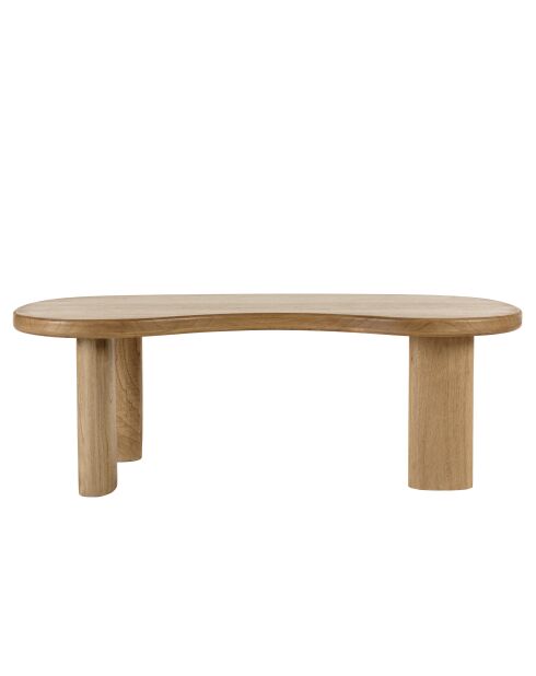 Table basse 120cm forme vague en bois de mindi