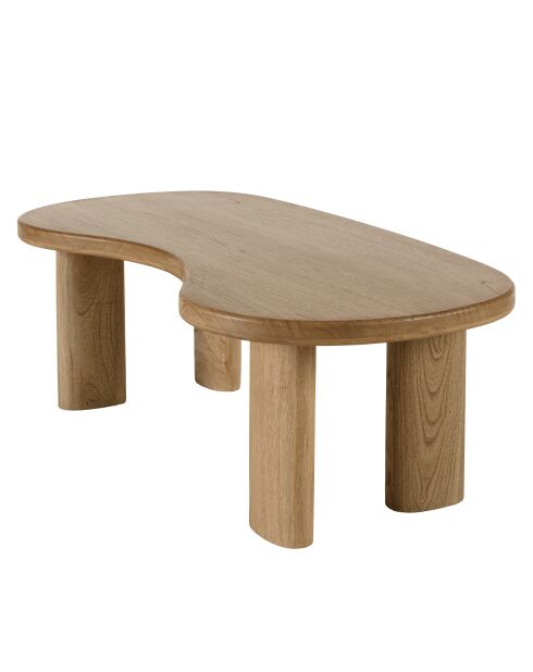 Table basse 120cm forme vague en bois de mindi