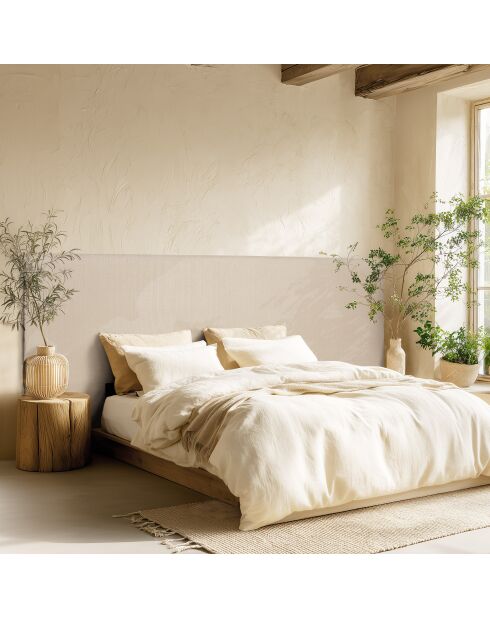 Tête de lit rembourrée pour lits 140/160cm couleur lin