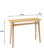 Console 100x35cm en chêne massif