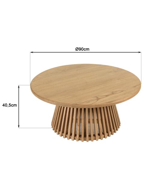 90cm runder Couchtisch aus Mindiholz