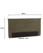 Cabecero acolchado para camas de pana 160/180 cm verde
