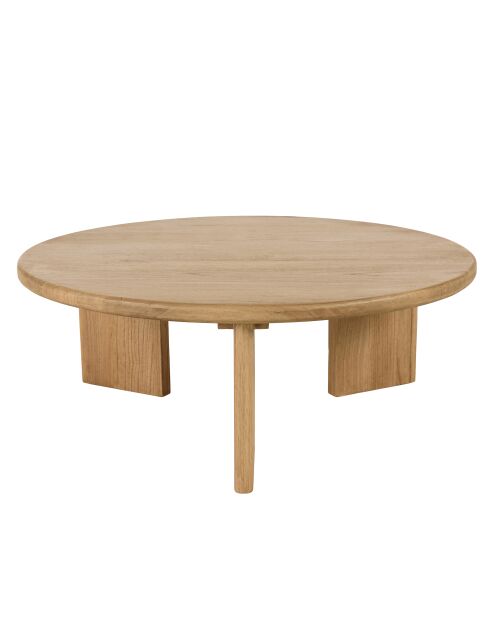Table basse ronde 80cm en bois de mindi