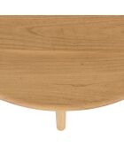Table basse ronde 80cm en bois de mindi